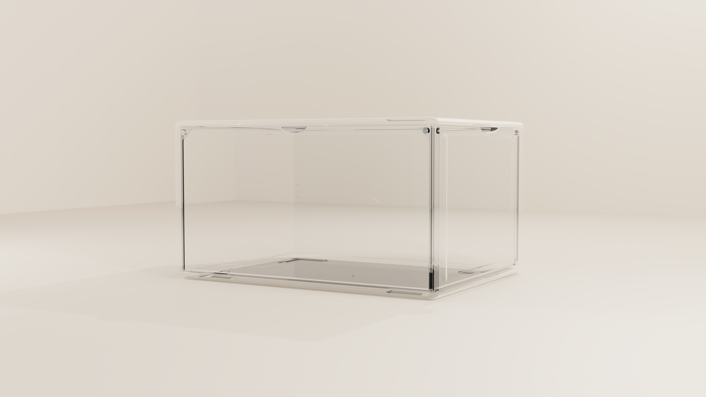 PRE-ORDER | Clear Shoe Boxes 2.0 | 12 Pack - Two-Door Drop Front Box